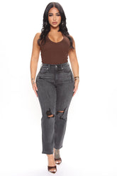 Tobi High Rise Mom Jeans - Black Ins Street
